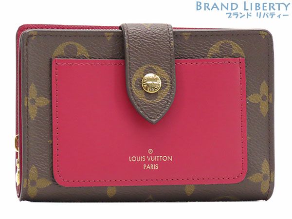 ♥ ルイヴィトン LOUIS VUITTON モノグラム ポルトフォイユ ジュリエット 二つ折り財布 コンパクト財布 フューシャ PVC レザー M 69433