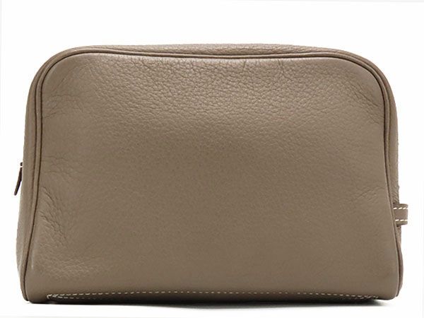 エルメス HERMES トゥルース ヴィクトリア PM ポーチ セカンドバッグ 小物入れ コスメケース 化粧ポーチ クラッチバッグ エトゥープ ベージュ シルバー金具 エトープ トリヨンクレマンス