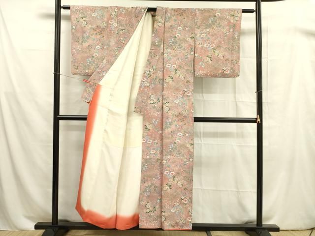 平和屋着物□上質な小紋 草花 金彩 正絹 逸品 DABA6706op - メルカリ