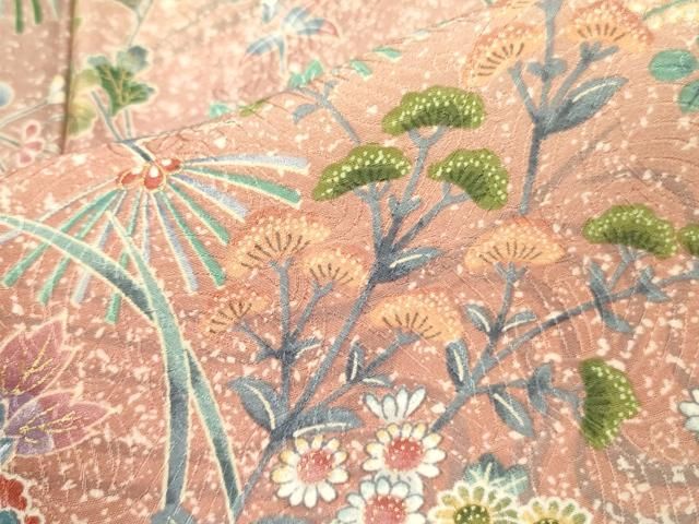 平和屋着物□上質な小紋 草花 金彩 正絹 逸品 DABA6706op - メルカリ