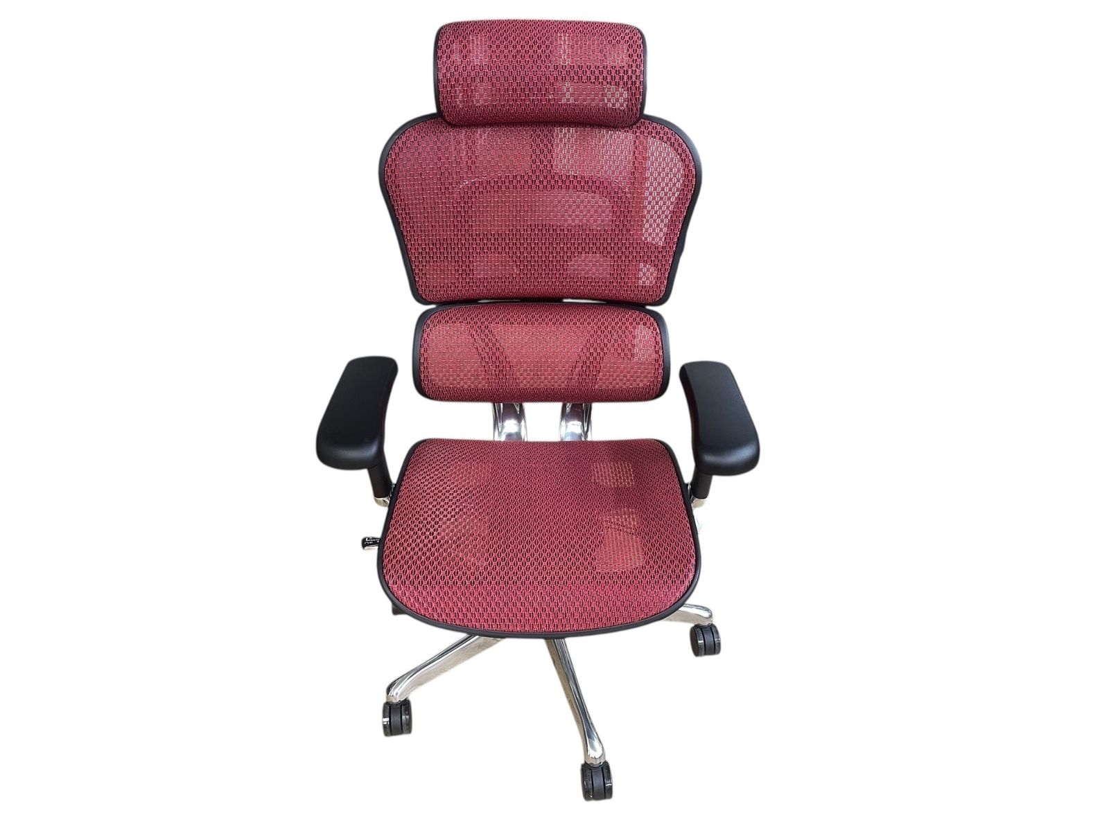 エルゴヒューマンプロ2 ハイタイプ DR Ergohuman Pro 2 High Type オフィスチェア メッシュ ブラック×レッド 人間工学設計 高機能チェア 可動アーム 昇降リクライニング機能付き2197685 197 685