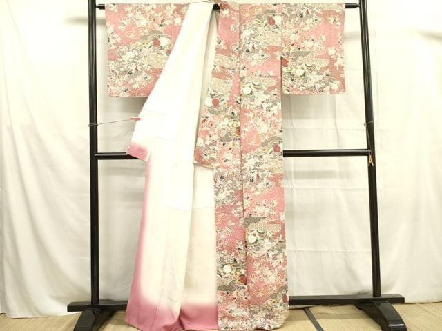 平和屋着物●上質な小紋　辻が花　金彩　正絹　逸品　CABA6018vf 平和屋着物□上質な小紋 辻が花 金彩 正絹 逸品 未使用 DABA6707op