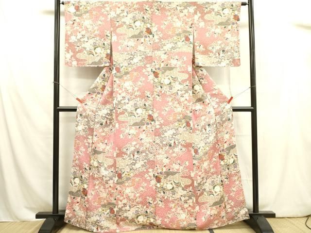 平和屋着物□上質な小紋 辻が花 金彩 正絹 逸品 未使用 DABA6707op