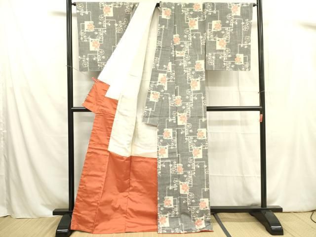 平和屋着物□上質な紬 草花 ロング丈 正絹 逸品 DABA6711op - メルカリ