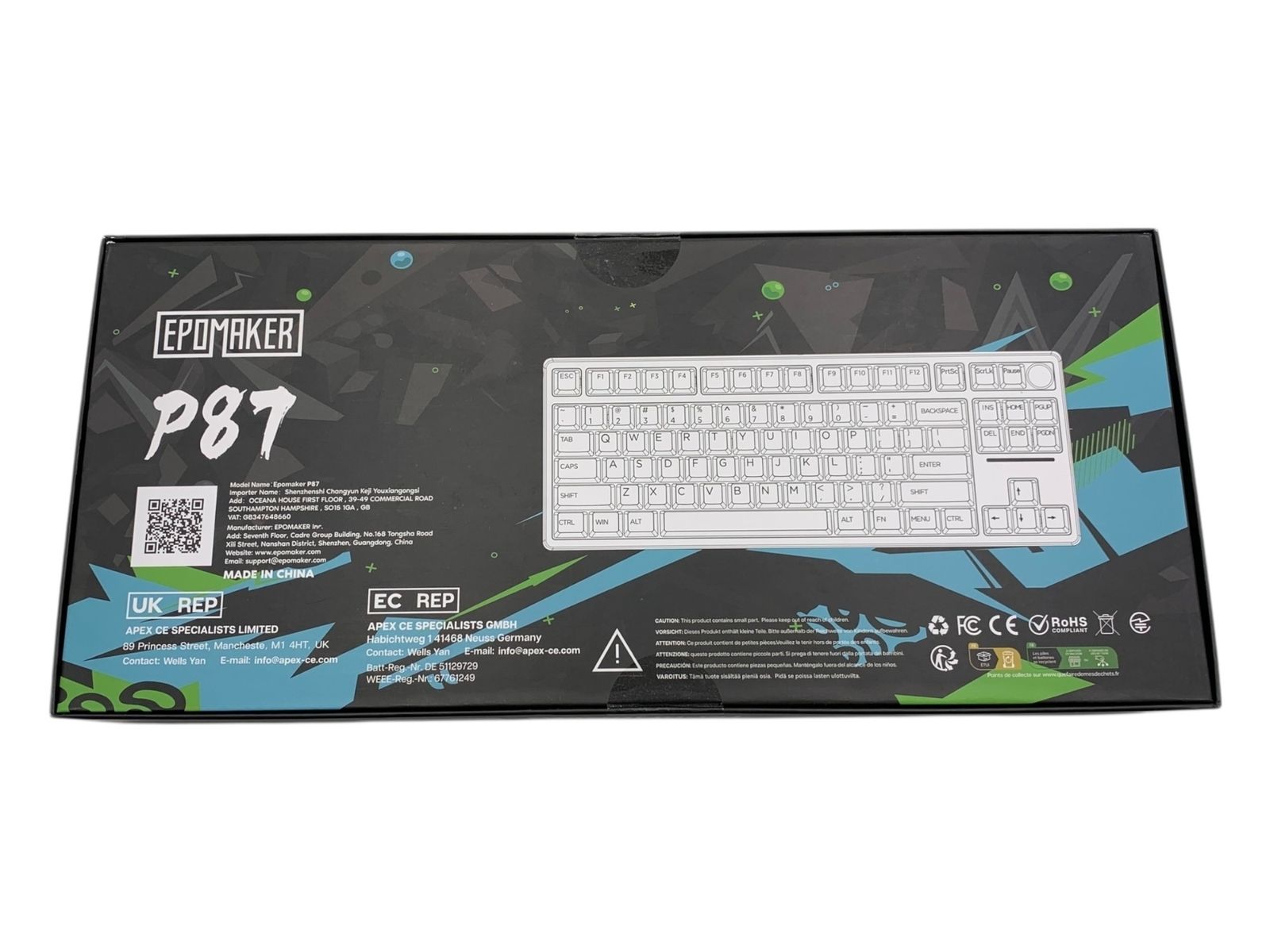 P 87 キーボード ワイヤレス 有線 両対応 アルミケース ノブ付き テンキーレス 付属品完備 ♥級 ノートPCスタンド プリンター