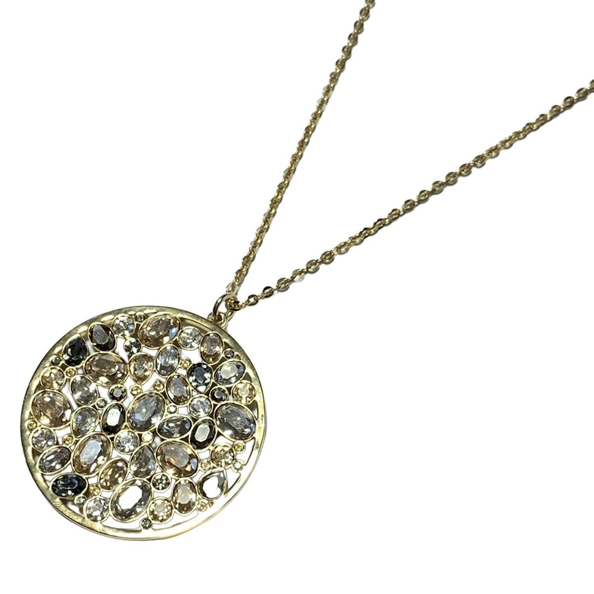 SWAROVSKI(スワロフスキー) ネックレス - ゴールド×クリア×マルチ 