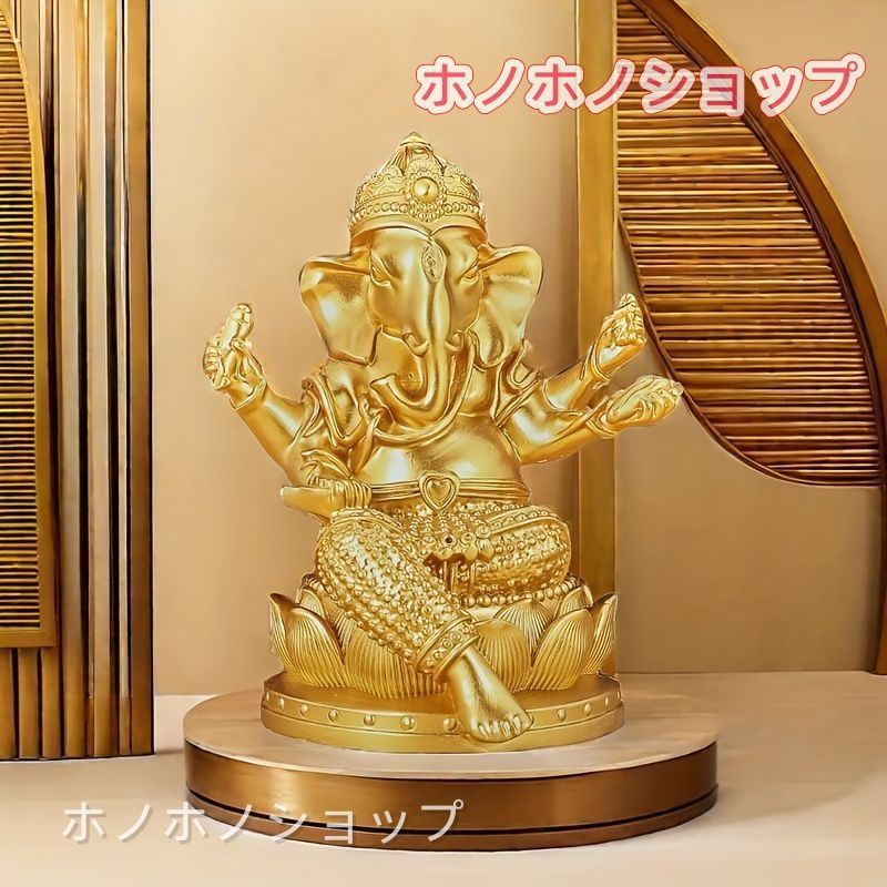 SALE！☆ゴールドシラーが素敵！ガネーシャ☆  No1548 SALE！☆ゴールドシラーが素敵！ガネーシャ☆ No1548 銅製学業成就祈願
