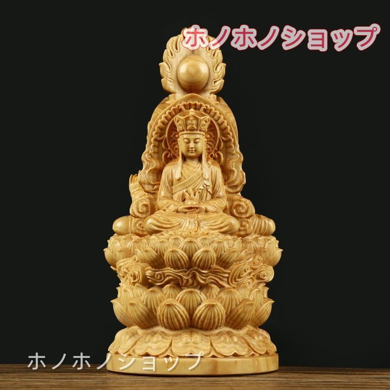 木彫 仏像 置物 開運 厄除け インテリア - メルカリ