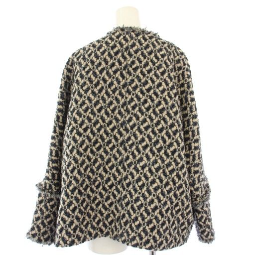 イエナ　＆NAVY GIOLICAジャガードジャケット イエナ IENA ＆NAVY GIOLICAジャガードジャケット ノーカラー