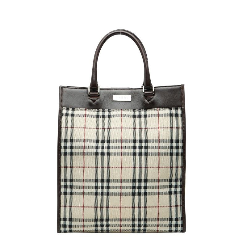 バーバリー ノバチェック トートバッグ ハンドバッグ ベージュ マルチ