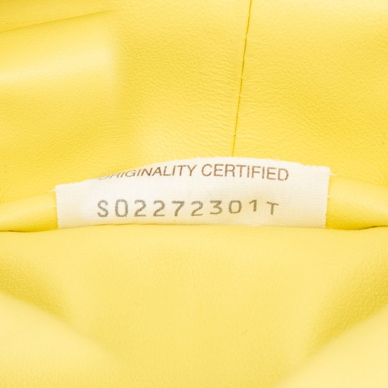 ボッテガヴェネタ ダブルノット ミニハンドバッグ イエロー レザー  