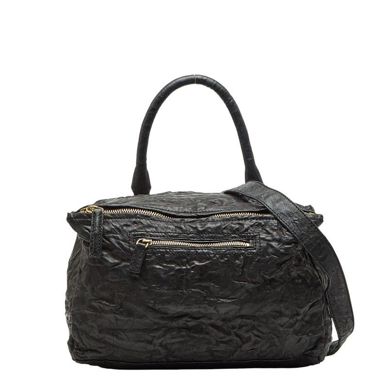 極美品★ジバンシー 2way ショルダーバッグ パンドラ レザー シワ加工 黒 人気モデル【美品】GIVENCHY ジバンシー パンドラ バッグ 2way シワ