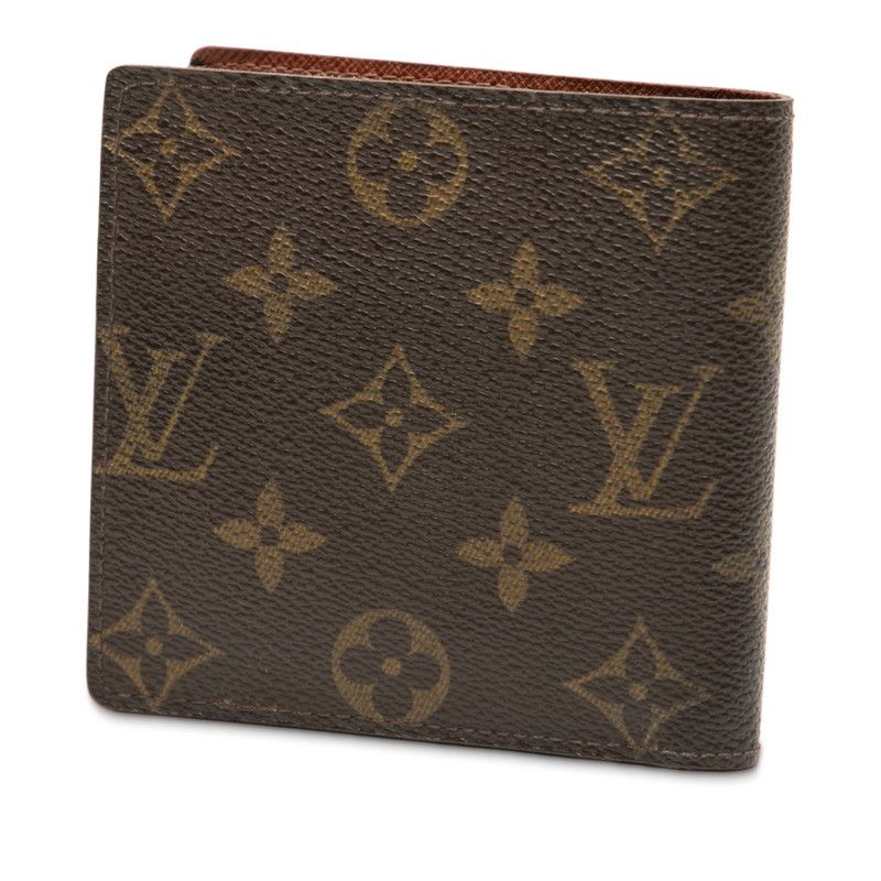 ルイ ヴィトン モノグラム ポルトフォイユ マルコ M 61675 ブラウン PVC レザー レディース LOUIS VUITTON 1-0247836