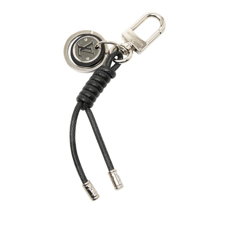 ルイ ヴィトン ダミエ グラフィット バッグチャーム キーホルダー M 67224 グレー シルバー レザー メタル レディース LOUIS VUITTON 1-0247839