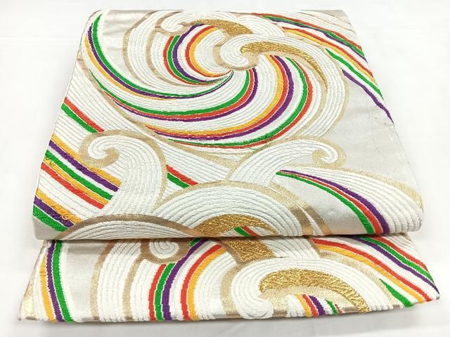 平和屋着物◎六通柄袋帯 立波文 金銀糸 正絹 逸品 CABB1172nb - メルカリ