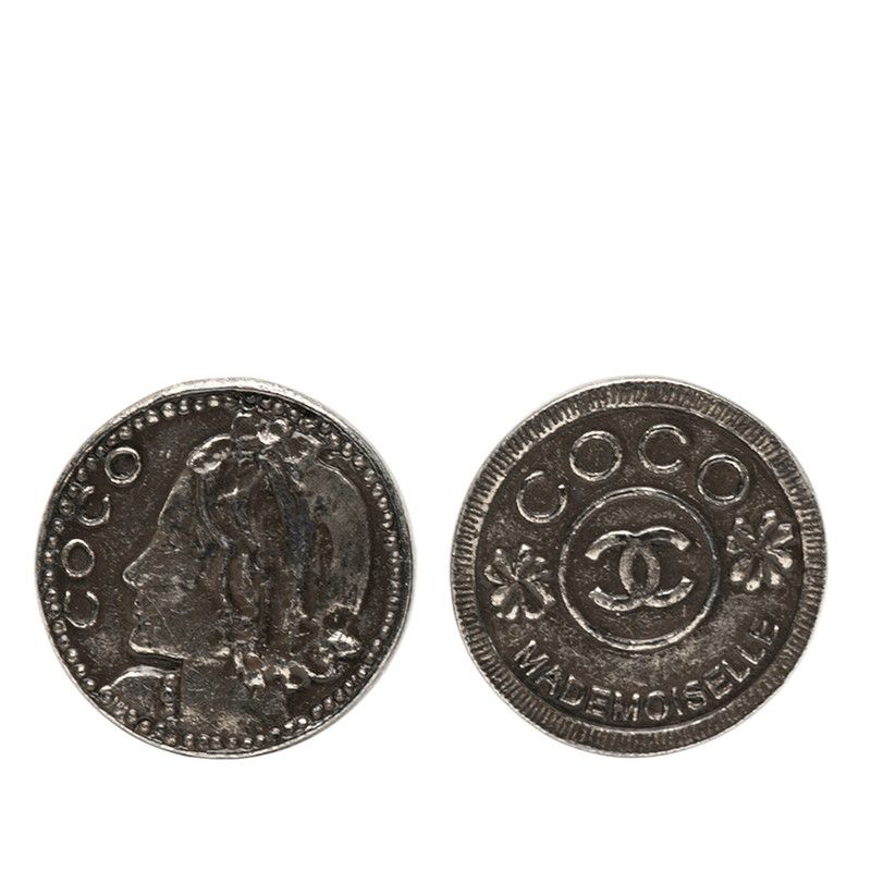 シャネル ココマーク ラウンド シルバー メタル レディース CHANEL 1-0247899