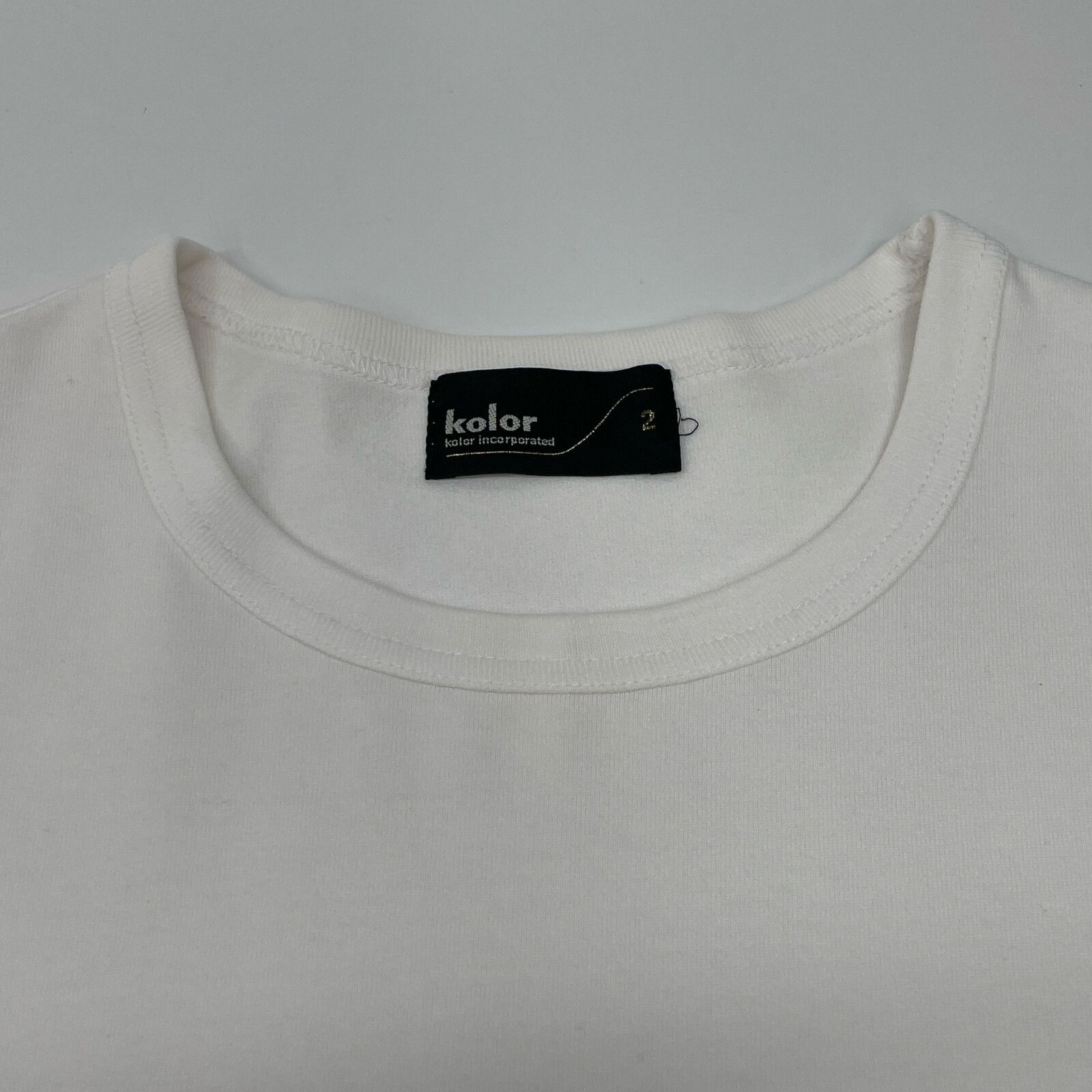 kolor カラー 23SS 23SCM-T17207S ホワイト コットン patchwork-panel