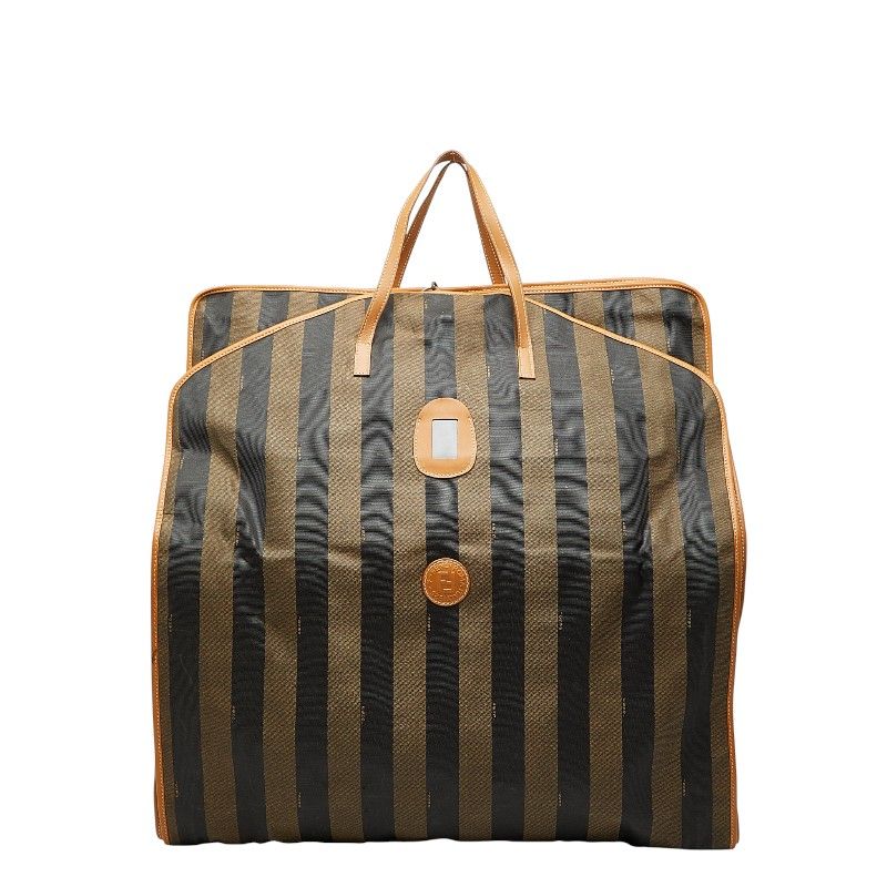 フェンディ ペカン ガーメントケース ブラック ブラウン PVC レザー レディース FENDI 1-0247950