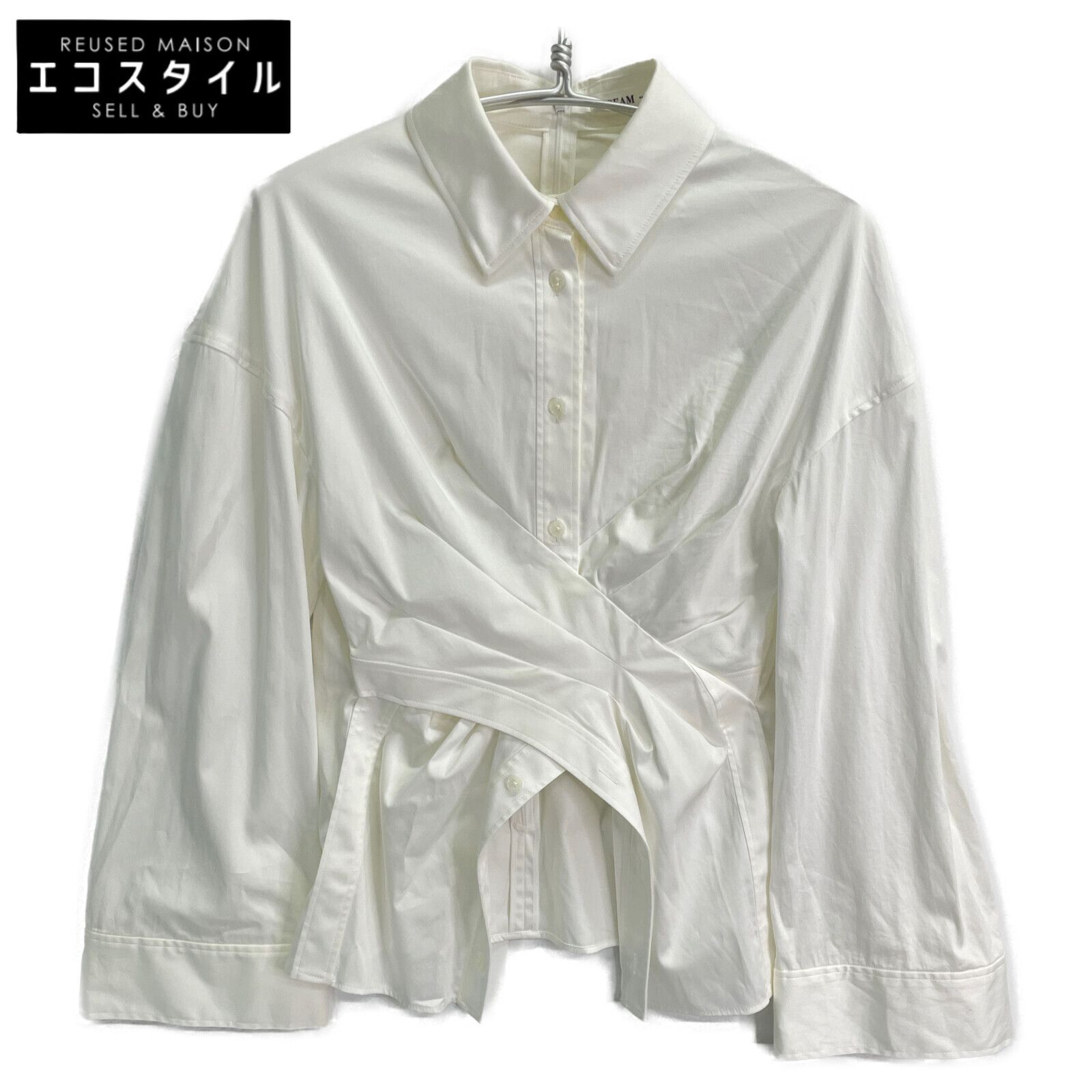 ADEAM アディアム 43324 ホワイト LeWitt Shirt ルウィットシャツ ギャザーロングスリーブシャツ 2