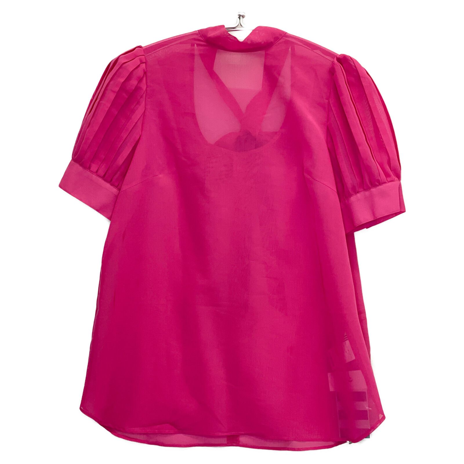 ボーダーズアットバルコニー　ピンク　トップス　ブラウス　38 BORDERS at BALCONY ボーダーズアットバルコニー ﾋﾟﾝｸ PUFF SLEEVE