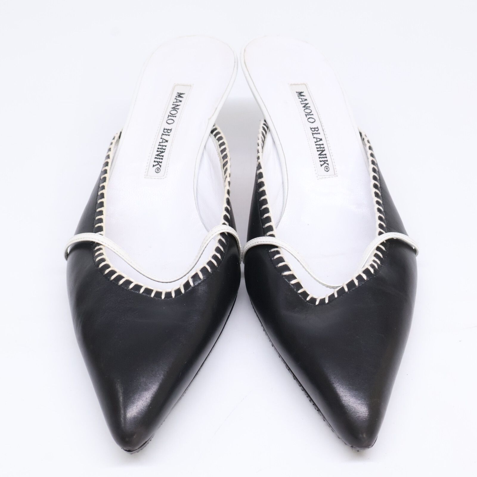 MANOLO BLAHNIK マノロブラニク ポインテッドトゥ ミュール 37 1/2