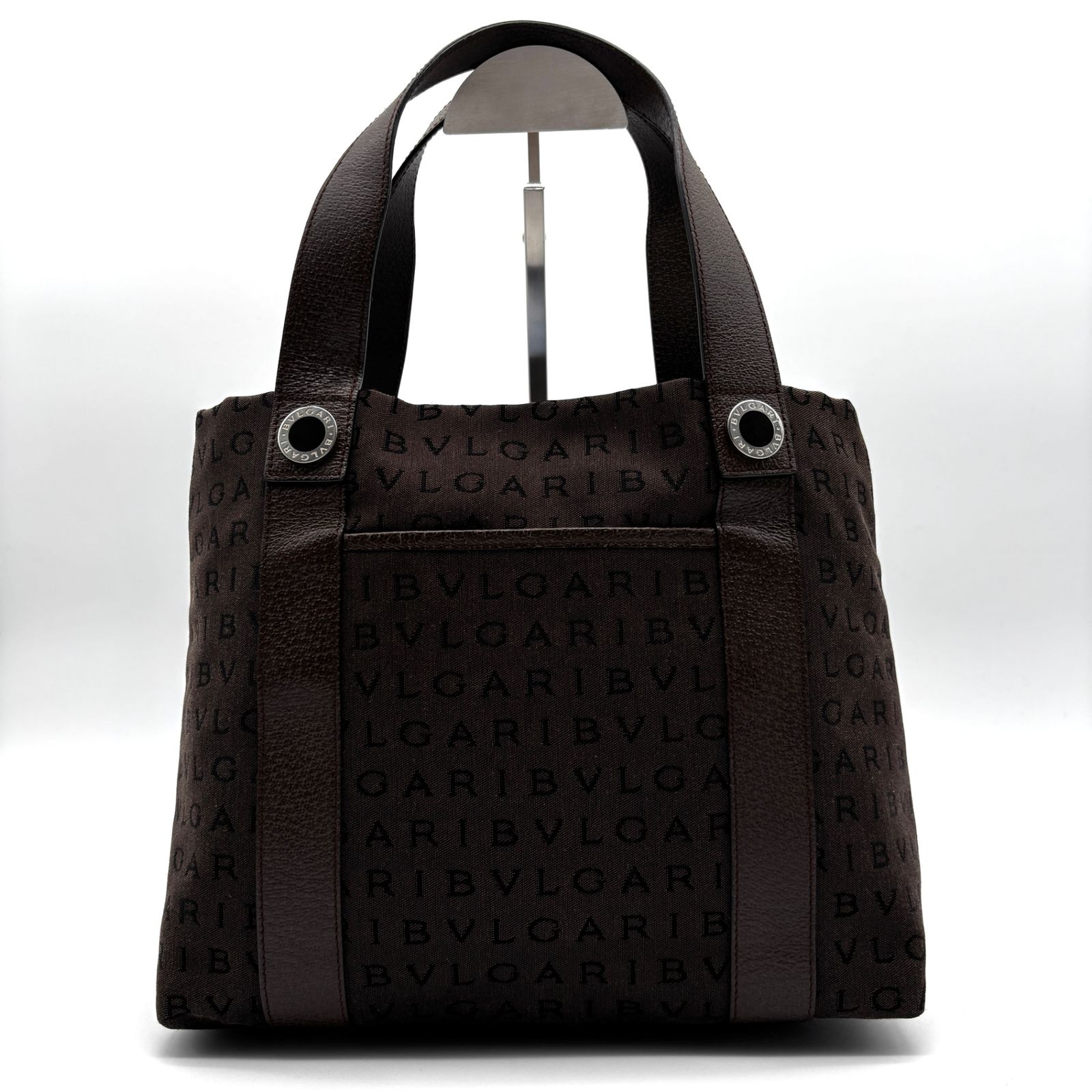 極美品 BVLGARI ブルガリ ロゴマニア ハンドバッグ ポーチ付き  