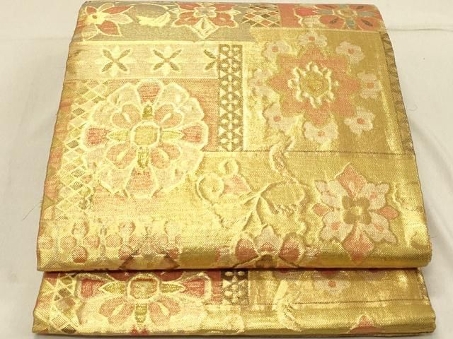 平和屋着物◎佐賀錦 六通柄袋帯 更紗花文 正絹 逸品 DABA2259ya - メルカリ