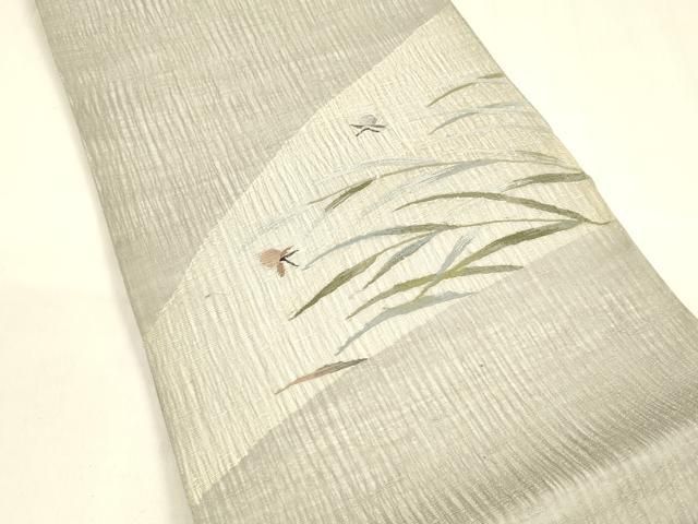 平和屋着物＊夏物 太鼓柄袋帯 夏虫草葉文 正絹 逸品 DABA0248cm - メルカリ