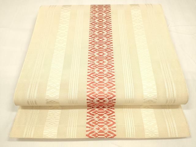 平和屋着物＊夏物 本場筑前博多織 八寸名古屋帯 紗献上 正絹 cm