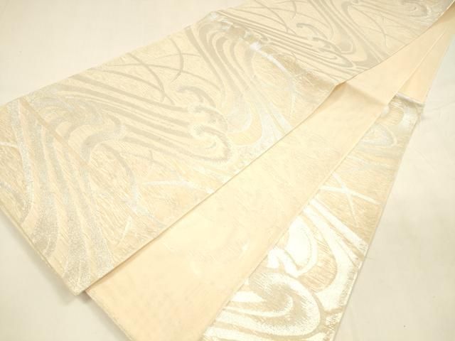 平和屋着物＊夏物 六通柄 本袋帯 流水文 銀糸 正絹 cm 袋帯 帯