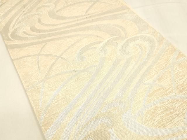 平和屋着物＊夏物 六通柄 本袋帯 流水文 銀糸 正絹 cm