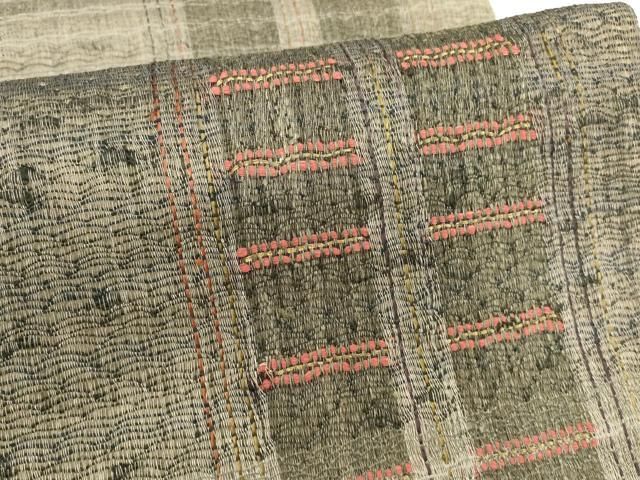  平和屋着物＊夏物 六通柄袋帯 横段間道 金糸 正絹 cm 袋帯 帯