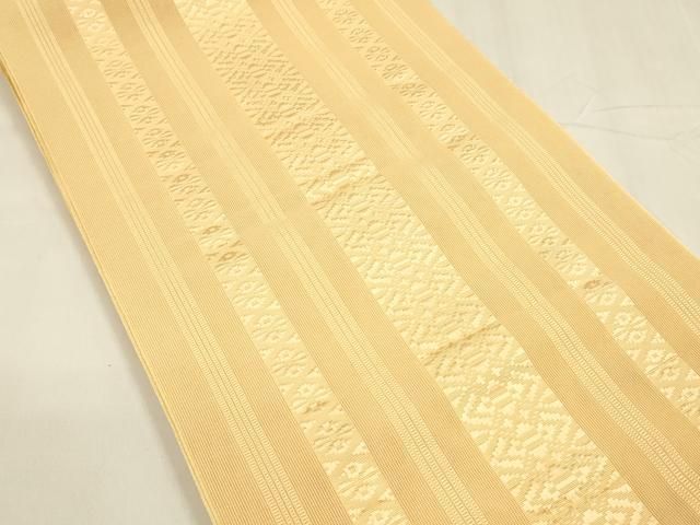 平和屋着物＊夏物 博多織 八寸名古屋帯 献上 杏色 cm