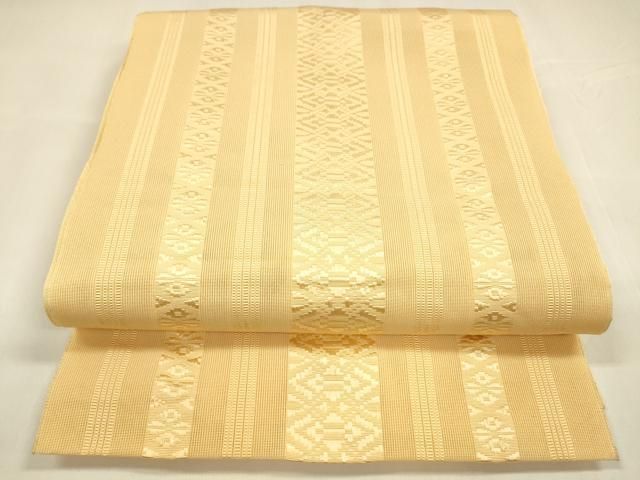 平和屋着物＊夏物 博多織 八寸名古屋帯 献上 杏色 cm