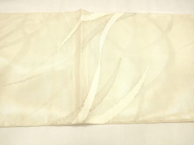  平和屋着物＊夏物 六通柄 本袋帯 草葉文 銀糸 正絹 cm 袋帯 帯