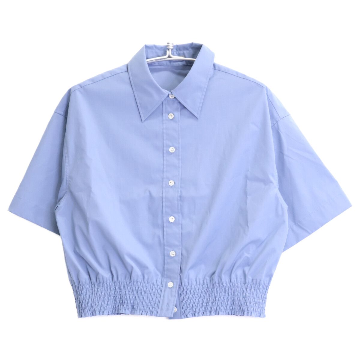 theory luxe セオリーリュクス 24SS ﾗｲﾄﾌﾞﾙｰ CALLAH LUXE COTTON ﾌﾞﾗｳｽ