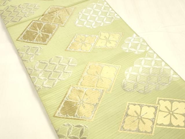 平和屋着物＊夏物 アンティーク 大正ロマン 六通柄 京袋帯 七宝花菱文 金銀糸 正絹 cm