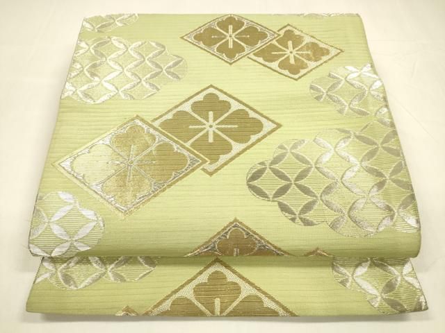 平和屋着物＊夏物 アンティーク 大正ロマン 六通柄 京袋帯 七宝花菱文 金銀糸 正絹 cm