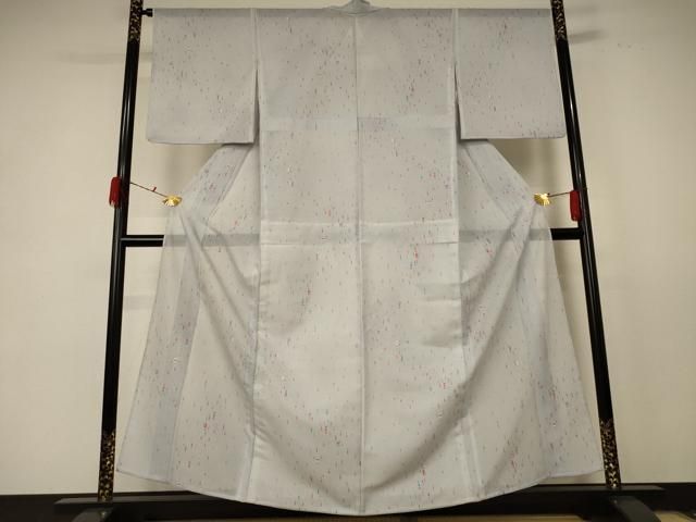 平和屋着物＊夏物 小紋 絽 扇尽くし 洗える着物 jd