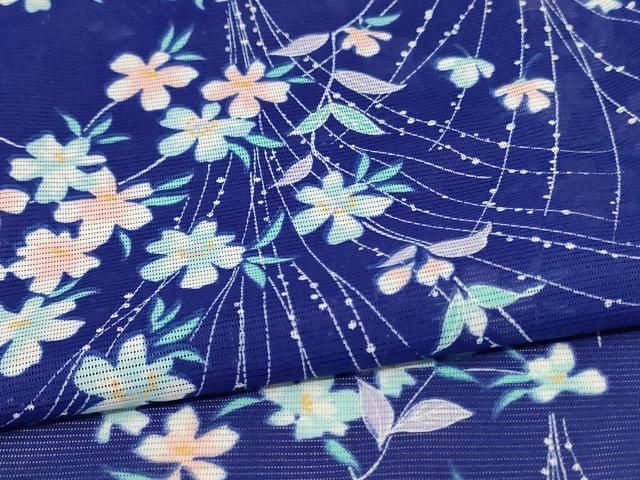 平和屋着物＊夏物 小紋 絽 草花文 洗える着物 AABE1368jd - メルカリ
