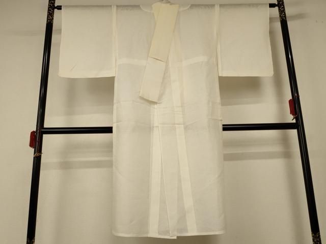 平和屋着物＊夏物 長襦袢 絽 流水萩紋紗 鳥の子色 麻 逸品 AABE2601jd