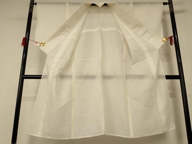 平和屋着物＊夏物 長襦袢 絽 流水萩紋紗 鳥の子色 麻 逸品 AABE2601jd