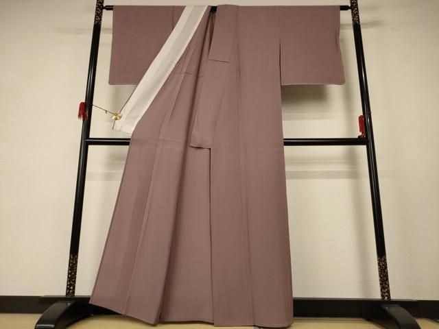 平和屋着物＊夏物 色無地 絽 梅染色 正絹 jd