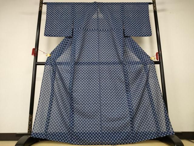 平和屋着物＊夏物 小紋 絽 花尽くし さんび謹製 洗える着物 jd