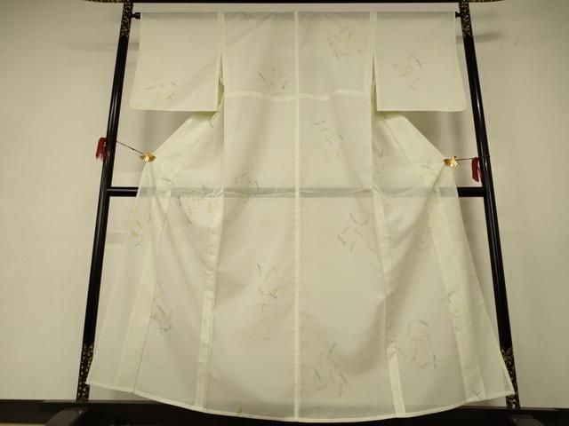 平和屋着物＊夏物 小紋 絽 蜻蛉 洗える着物 jd