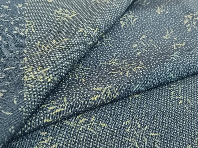 平和屋着物▽小紋 単衣 切嵌花文 洗える着物 jh