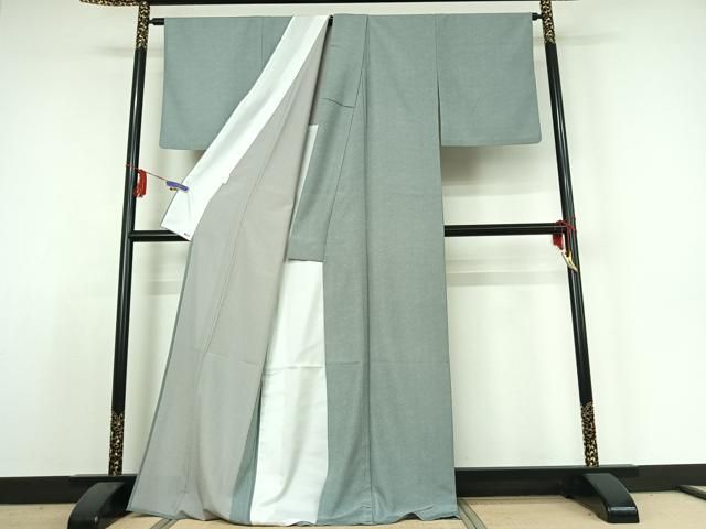 平和屋着物▽江戸小紋 単衣 鮫小紋柄 三越扱い 洗える着物 AABE3398jh