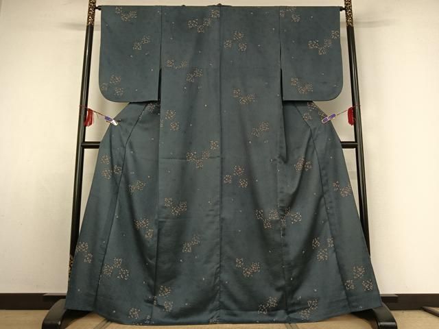 平和屋着物▽小紋 単衣 成物 洗える着物 jh