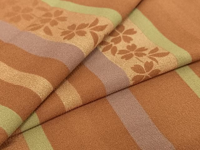 平和屋着物▽小紋 単衣 花間道 洗える着物 jh