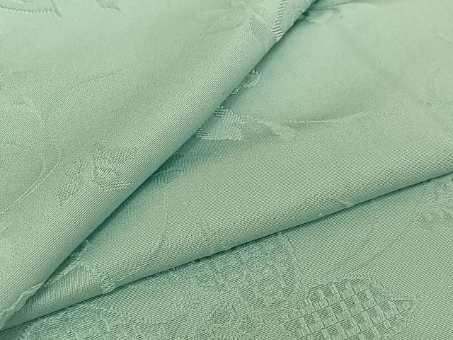 平和屋着物▽上質な色無地 単衣 花唐草地紋 瓶覗色 正絹 jh